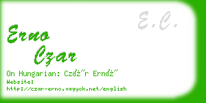 erno czar business card